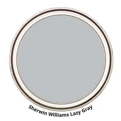 Sherwin WIlliams Lazy Gray paint can swatch