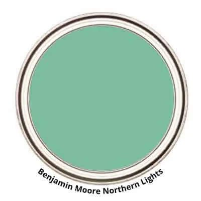 Benjamin Moore Northen Lights paint can swatch