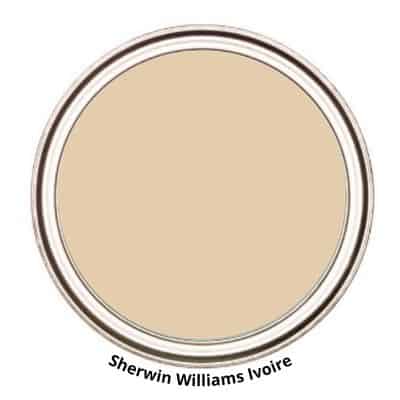 Sherwin WIlliams Ivoire paint can swatch