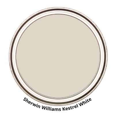 Sherwin WIlliams Kestrel White paint can swatch