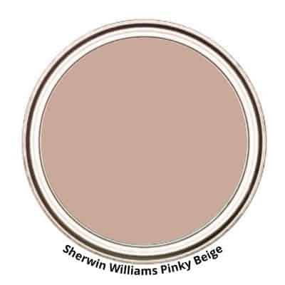 Sherwin WIlliams Pinky Beige paint can swatch