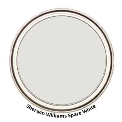 Sherwin WIlliams Spare White paint can swatch