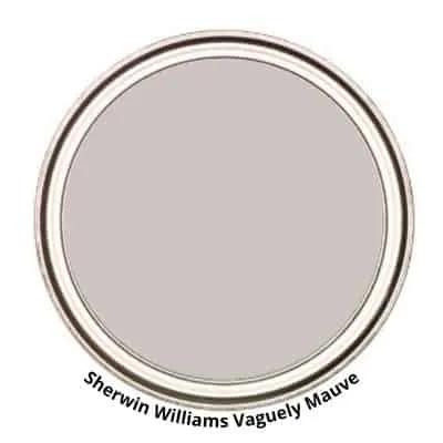 Sherwin WIlliams Vaguely Mauve paint can swatch