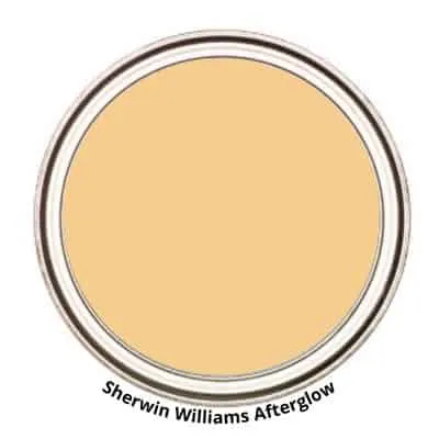 Sherwin WIlliams Afterglow paint can swatch