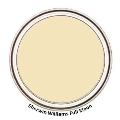Sherwin WIlliams Full Moon paint can swatch
