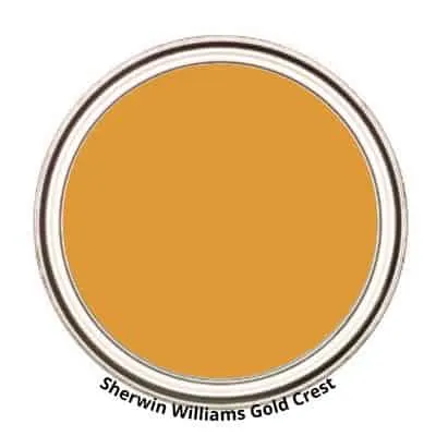 Sherwin WIlliams Gold Crest paint can swatch