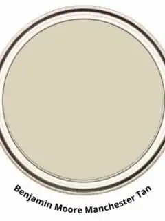 BM Manchester Tan paint can swatch