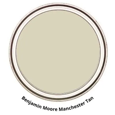 BM Manchester Tan paint can swatch