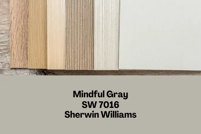 Mindful Gray- paint color that go with with light wood