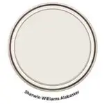 SW Alabaster paint can swatch