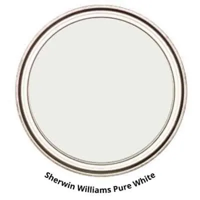 SW Pure WHite paint can swatch
