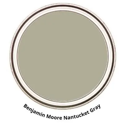 Nantucket Gray (HC-111) green gray paint color paint can swatch