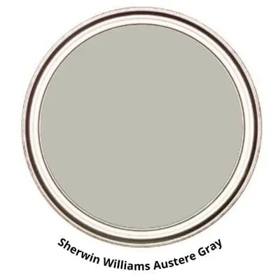Austere Gray SW 6184 paint can swatch