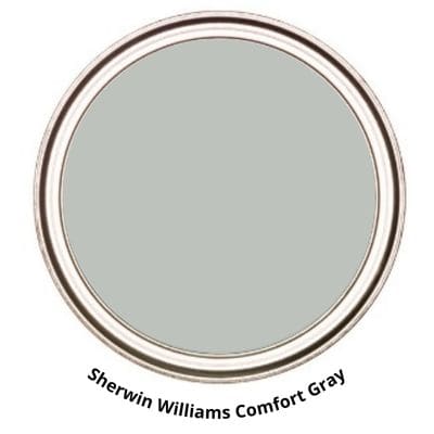 SW Comfort Gray paint can swatch