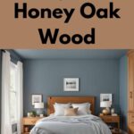 paint colors for honey oak - bedroom