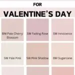 light pink paint colors for valentines day