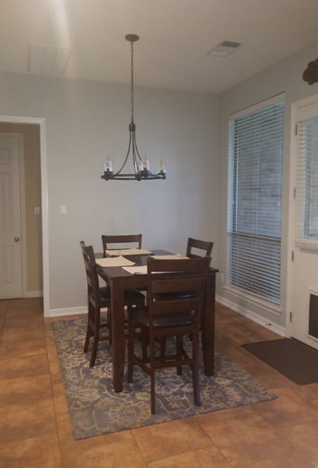 dining room with rectangular table