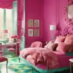 Bright Pink Color Drench bedroom