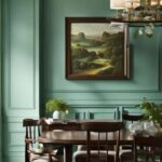 teal dining room Color Drench