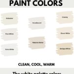 white - cool clean and warms , digital paint color swatches