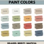 Seaside retreat color palette digital paint color swatches