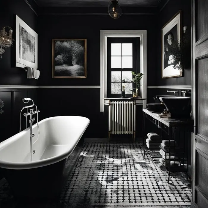 vintage with room with tub
