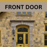 stone house with yellow front door pinteres graphic