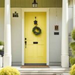 yellow front door on house