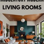 midcentry modern living room pinterest graphic