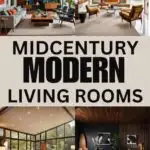 mid mod living rooms- pinterest graphic