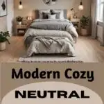 bedroom with bed and night stands _ Pinterest graphic