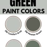 neutral Green Gray Paint Colors pinterest graphic