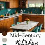 Mid Century modern kitchen ideas pinterest graphic