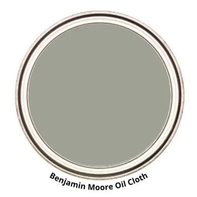 Benjamin Moore Oil Cloth paint can swatch