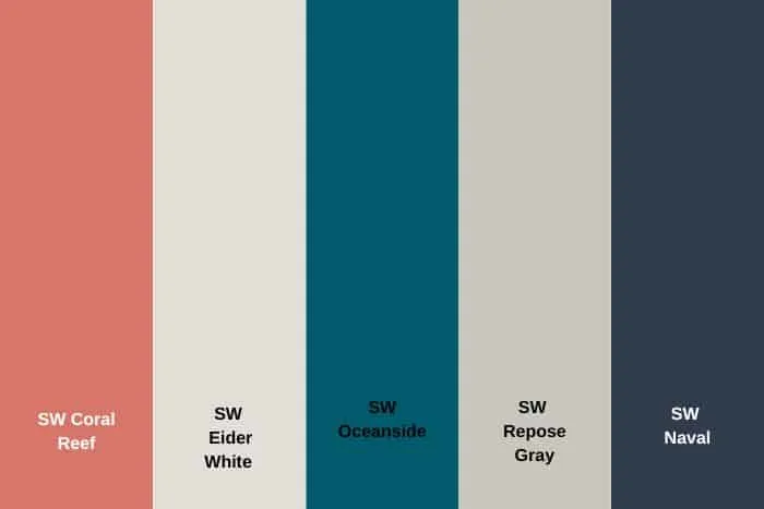 SW midcentury modern paint colors