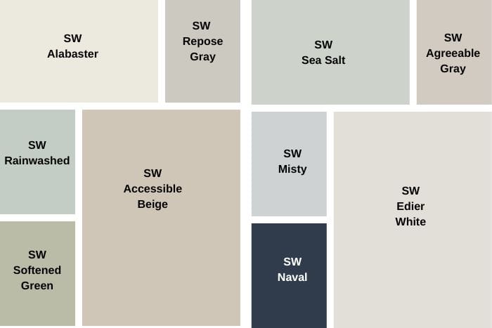 SW small Bedrooms paint colors