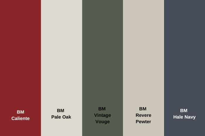 bm midcentury modern paint colors