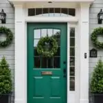 emerald green front door
