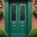 emerald green front door