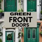 emerald green front door pinterest graphic