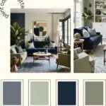 Navy and sage colors in a pinterest graphic