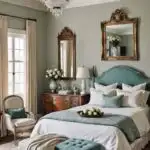 Vintage Master Bedroom with vintage chairs.j