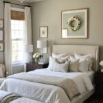 master bedroom with soft whites, and subtle Spring tones