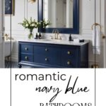 romantic navy blue bathrooms