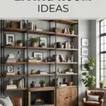 industrial living room pinterest graphic