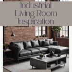 industrial living room pinterest graphic