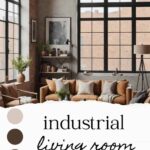 industrial living room pinterest graphic