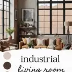 industrial living room pinterest graphic