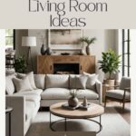 organic modern living room pinterest graphic