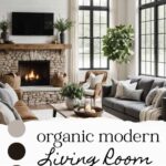 organic modern living room pinterest graphic